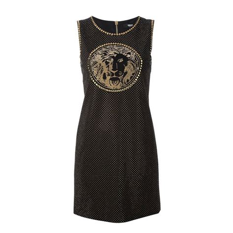 versace black and gold short dress|versace bodycon dress.